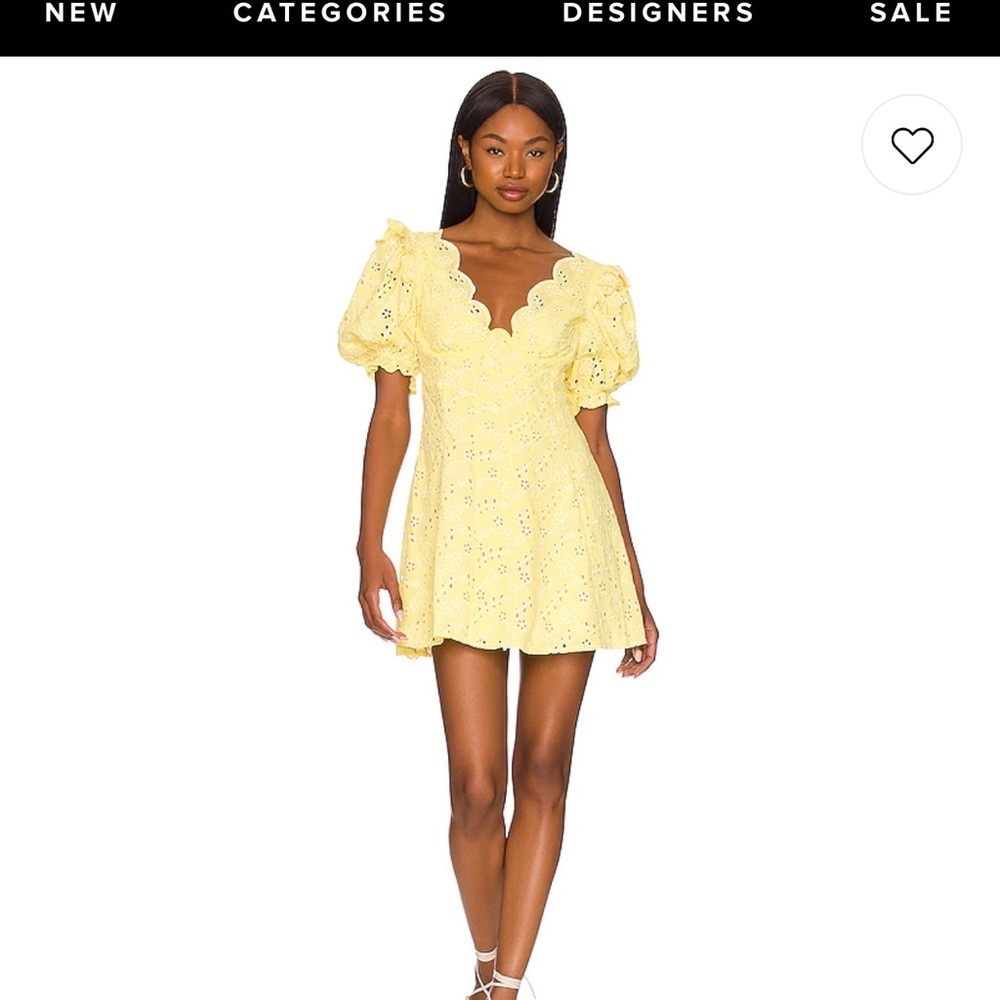 Yellow for love and lemons mini detailed dress